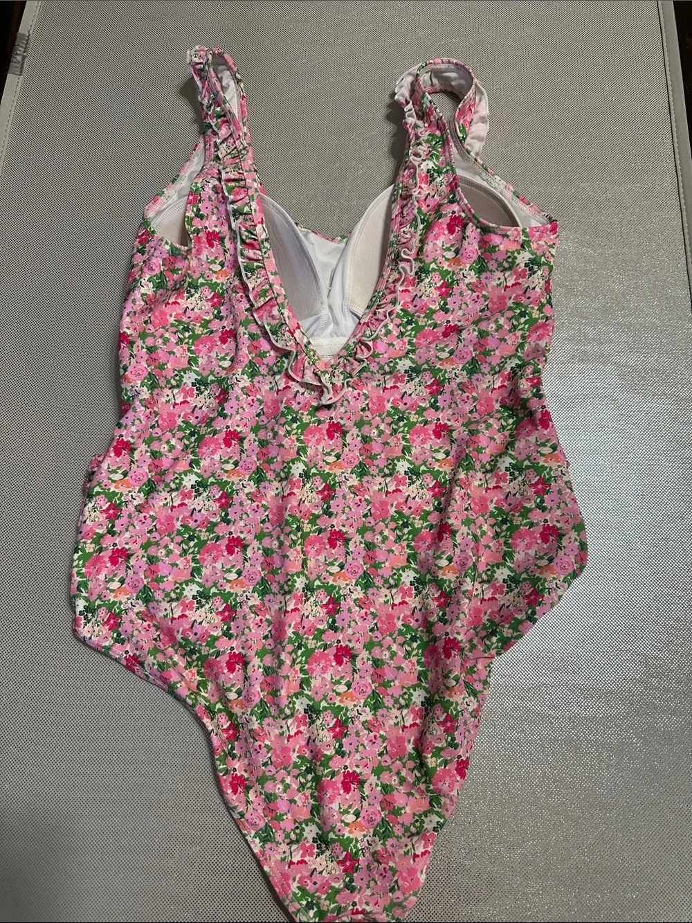 SweetHoney Pink Green Floral One-Piece Swimsuit